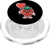 Carino Fragola Che Tiene Cuore Palloncino Kawaii Fruit Art PopSockets PopGrip per MagSafe