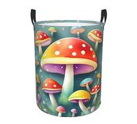 Carino funghi colorati cestino circolare organizzatore giocattolo Bin vestiti sporchi selezionatore/cesto portabiancheria pieghevole/per camera da letto bagno