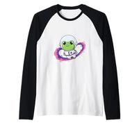 Carino Galaxy Frog Astronauta | Space Adventure Amphibian Maglia con Maniche Raglan