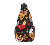 Carino Gallo Polli Sling Borsa Petto Per Gli Uomini E Le Donne Piccola Borsa A Tracolla Impermeabile Mini Crossbody Daypack Per Escursionismo