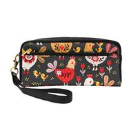 Carino Gallo Polli Stampa Elegante Borsa Trucco Ragazze Studenti Impermeabile Sacchetto Cosmetico Cancelleria Articoli da toeletta