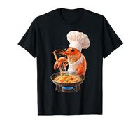 Carino Gamberetti Chef Cucinare Riso Fritto EBI Maglietta