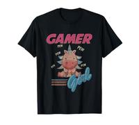 Carino Gamer Girl Art Kawaii Unicorn Gaming Illustrazione Maglietta