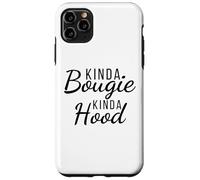 Carino gangsta donna Kinda bougie kinda cappuccio testo nero Custodia per iPhone 11 Pro Max