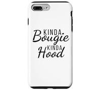 Carino gangsta donna Kinda bougie kinda cappuccio testo nero Custodia per iPhone 7 Plus/8 Plus