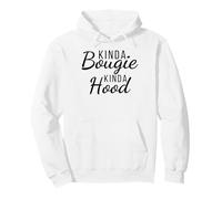 Carino Gangsta Donna Kinda Bougie Kinda Cappuccio Testo Nero Felpa con Cappuccio