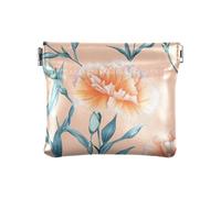 Carino Garofano Pesca Delle Donne In Pelle Moneta Borse Borse Impermeabile Mini Trucco Sacchetto per Uomo Donna Viaggio, Carino Garofano Pesca, 4.33"(L) x 3.74"(W) x 0.39"(H), classico