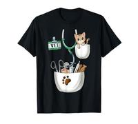 Carino Gattino Vet Pocket Tools Maglietta
