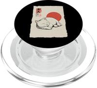 Carino gatto che dorme arte giapponese vintage zen neko PopSockets PopGrip per MagSafe