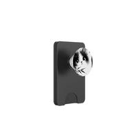 Carino gatto che sbircia attraverso bambù giapponese Sumi-e Art PopSockets PopWallet per MagSafe