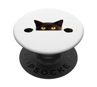 Carino gatto guarda fuori PopSockets PopGrip Adesivo