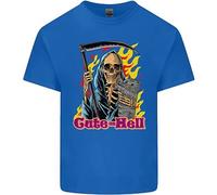 Carino Gatto Infernale Teschio Grim Reaper Halloween Maglietta Bambini