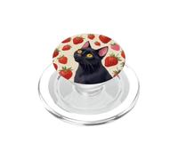 Carino Gatto Nero Fragola PopSockets PopGrip per MagSafe
