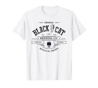 Carino Gatto Nero Strega Mamma Brewing co pozioni magiche Brew bavaglio Maglietta