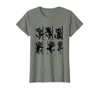 Carino gatto Pole Dancer Danza Danza Maglietta