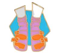 Carino gatto smalto pin: Nero Bianco Gatto Abbraccia Spilla, Klein, Metallo non prezioso