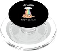 Carino gatto sotto arcobaleno essere umano è complicato costume PopSockets PopGrip per MagSafe