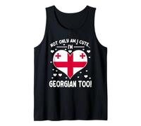 Carino Georgiano Detto Divertente Georgia Cuore Bandiera Indossare Canotta