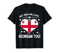 Carino Georgiano Detto Divertente Georgia Cuore Bandiera Indossare Maglietta