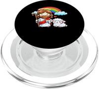 Carino Gesù Cristo Pastore Agnello Arcobaleno Kid Cristianesimo PopSockets PopGrip per MagSafe