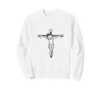 Carino Gesù sulla Croce INRI Christian Crocifisso Felpa