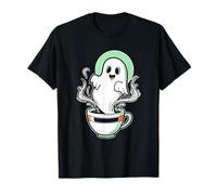 Carino Ghost Coffee Steam Art Maglietta