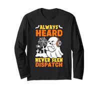 Carino Ghost Dispatcher Halloween Always Heard But Never Seen Maglia a Manica