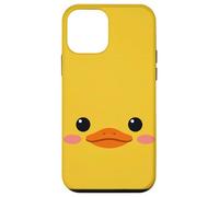 Carino giallo anatra faccia divertente animale Kawaii Custodia per iPhone 12 mini