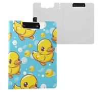 Carino Giallo Anatre Blu Appunti Cartella Orizzontale e Verticale Doppia Clip Board con Copertura Clipfolio Accessori Ospedale
