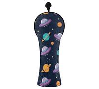 Carino giallo blu robot Golf Club Head Covers per uomini donne PU pelle Golf Headcovers con numero tag per driver legno ibrido