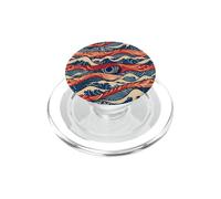 Carino giapponese Grande Onda Ukiyo-e Ocean Pattern PopSockets PopGrip per MagSafe