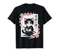 Carino Giapponese Sakura - Classico Carino Kawaii Baby Samurai Cat Maglietta