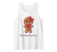 Carino Gingerbread Girl Coquette Biscotto di Natale Canotta