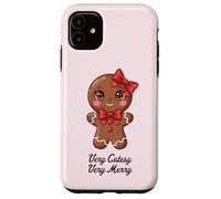 Carino Gingerbread Girl Coquette Biscotto di Natale Custodia per iPhone 11
