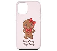 Carino Gingerbread Girl Coquette Biscotto di Natale Custodia per iPhone 12/12 Pro