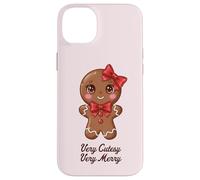 Carino Gingerbread Girl Coquette Biscotto di Natale Custodia per iPhone 14 Plus