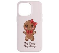 Carino Gingerbread Girl Coquette Biscotto di Natale Custodia per iPhone 14 Pro Max