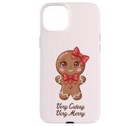 Carino Gingerbread Girl Coquette Biscotto di Natale Custodia per iPhone 15 Plus