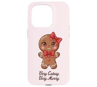 Carino Gingerbread Girl Coquette Biscotto di Natale Custodia per iPhone 15 Pro