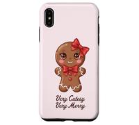 Carino Gingerbread Girl Coquette Biscotto di Natale Custodia per iPhone XS Max