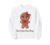 Carino Gingerbread Girl Coquette Biscotto di Natale Felpa