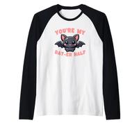 Carino Gioco di Parole Pipistrello Sei Il Mio Bat-er Mezzo Animale Kawaii Maglia con Maniche Raglan