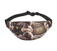 Carino giovane maiale grande moda Crossbody Marsupio Viaggi Casual Ragazzi Marsupio Adatto per Sport, Corsa, Ciclismo, Viaggi, Pesca