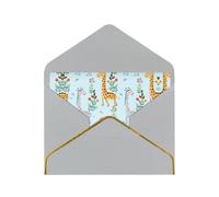 Carino Giraffa Fiori Biglietti vuoti con buste, biglietti di auguri singoli con buste, inviare ad un caro amico