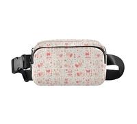 Carino giraffe nuvole donne uomini adolescenti elegante marsupio borsa a tracolla per viaggi, shopping, corsa, Carino Fox Pattern Foxy Endless, 1 Size