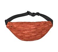 Carino Goldfish Viaggio Corsa Grande Crossbody Bag Marsupio Moda Carino Marsupio Outdoor Sport, Struttura del muro di mattoni rossi, Taglia unica