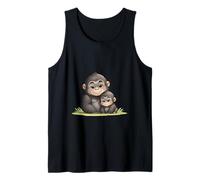 Carino Gorilla Mamma e Baby Primate Amore Canotta