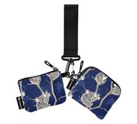 Carino grigio Koala Dual Wristlet Portafogli per le Donne Sottile Portatile Cerniera Portafoglio Portamonete con Portachiavi per Donna 2 Confezioni Mujer para tarjetas