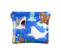 Carino Grigio Squalo Moda Donna In Pelle Portamonete Fancy Makeup Bag Cambiamento Borsa per Le Donne guarda monedas para carro