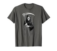 Carino Grim Reaper Spettrale Grave Candy Digger Mostro Halloween Maglietta
